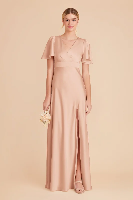 Marni Matte Satin Dress - Rose Gold